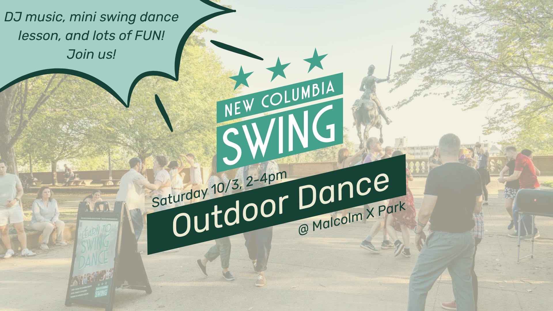 Outdoor Dance in Malcolm X Park — SAT 3 OCT