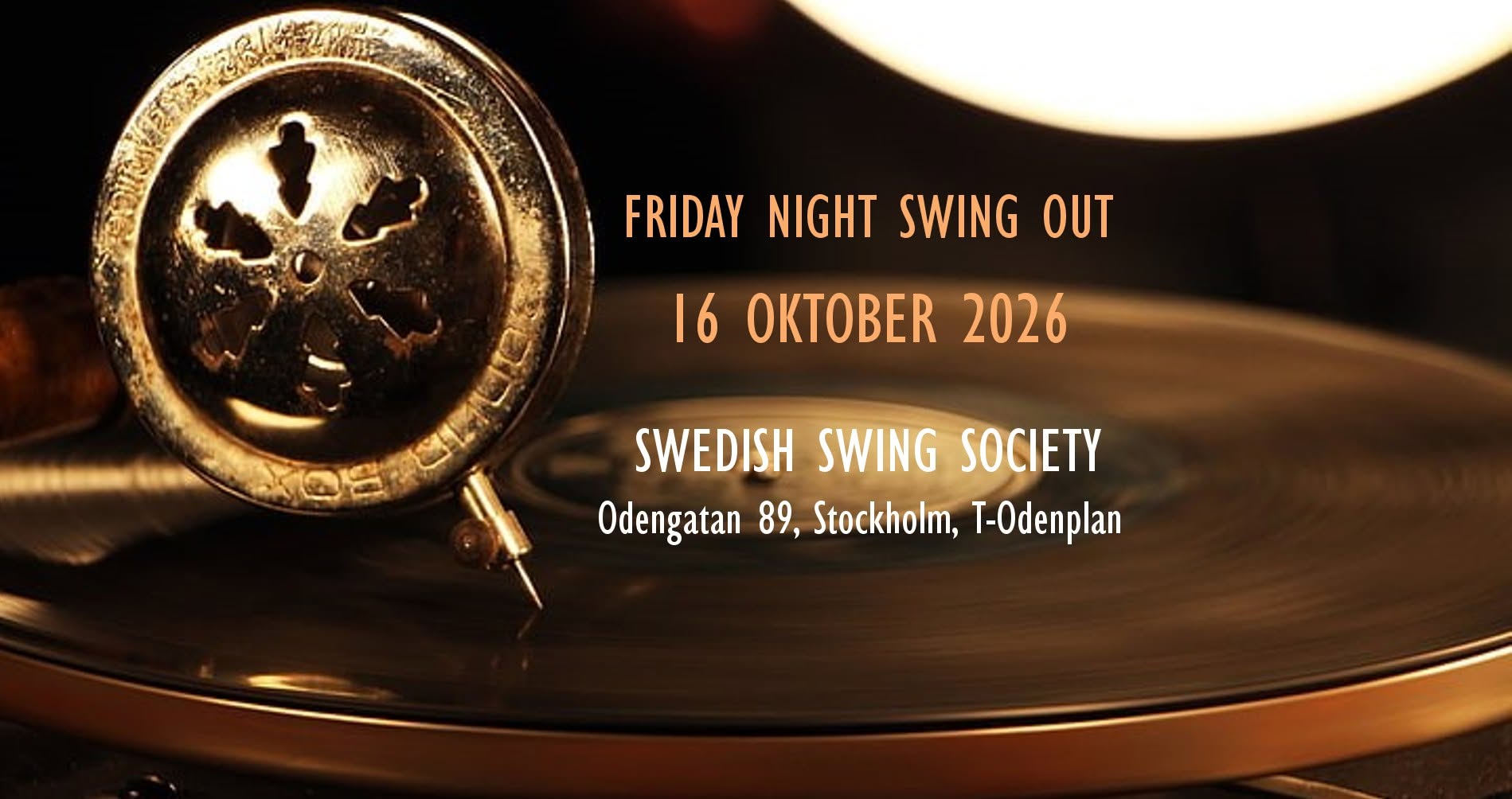 Friday Night Swing Out - 16 OKT 2026! β FRI 16 OCT