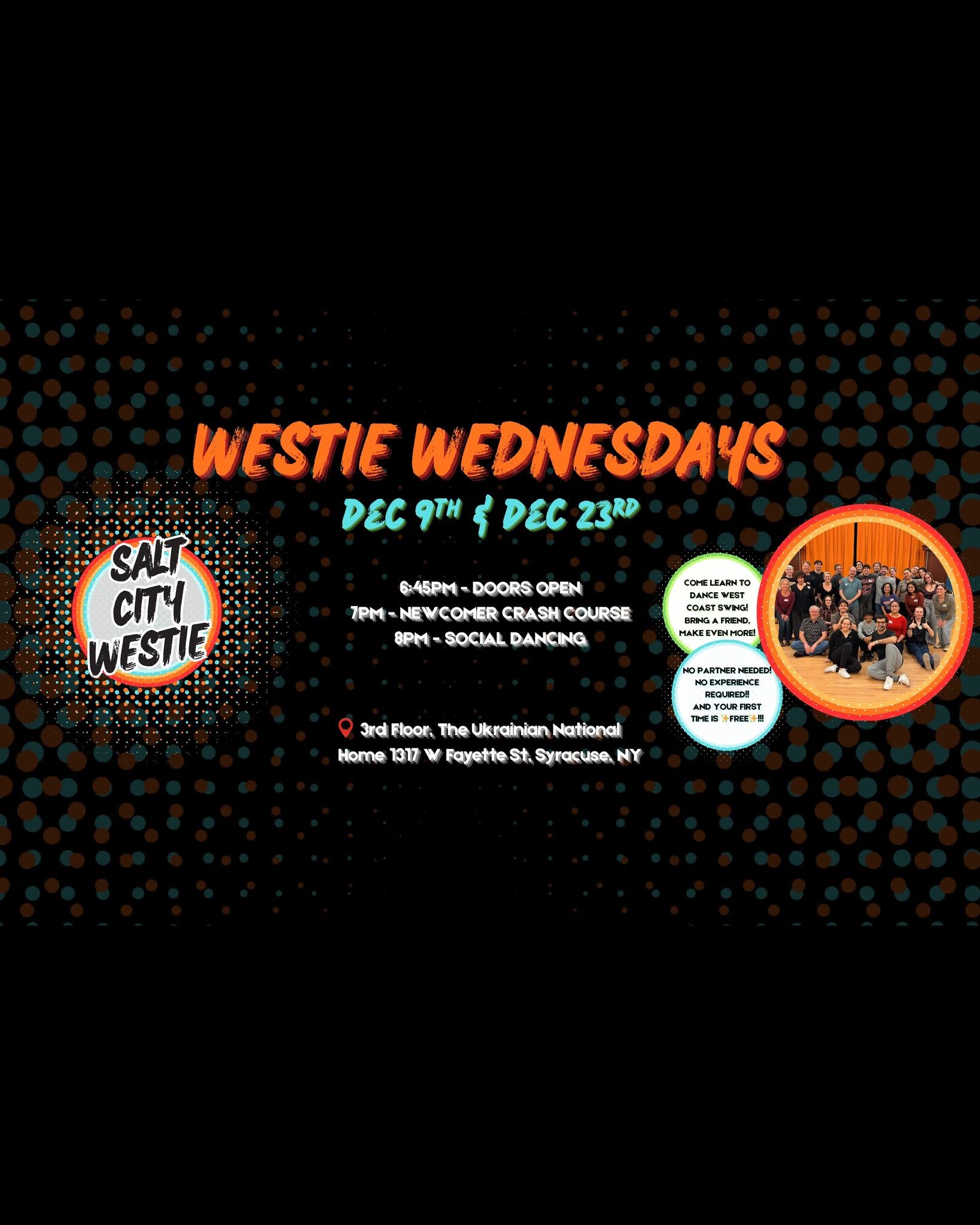 December Westie Wednesdays - West Coast Swing Lesson + Social Dance — WED 9 – THU 10 DEC