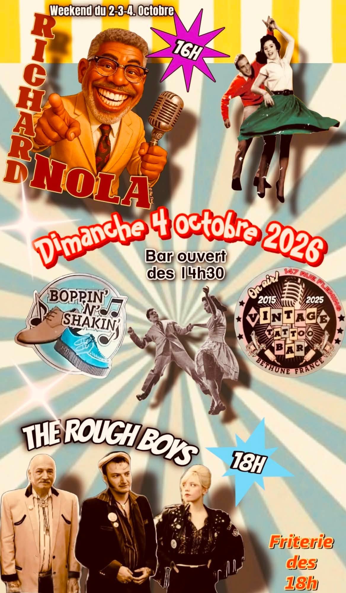 Richard Nola + The Rough Boys au Vintage Tattoo Bar — SUN 4 OCT
