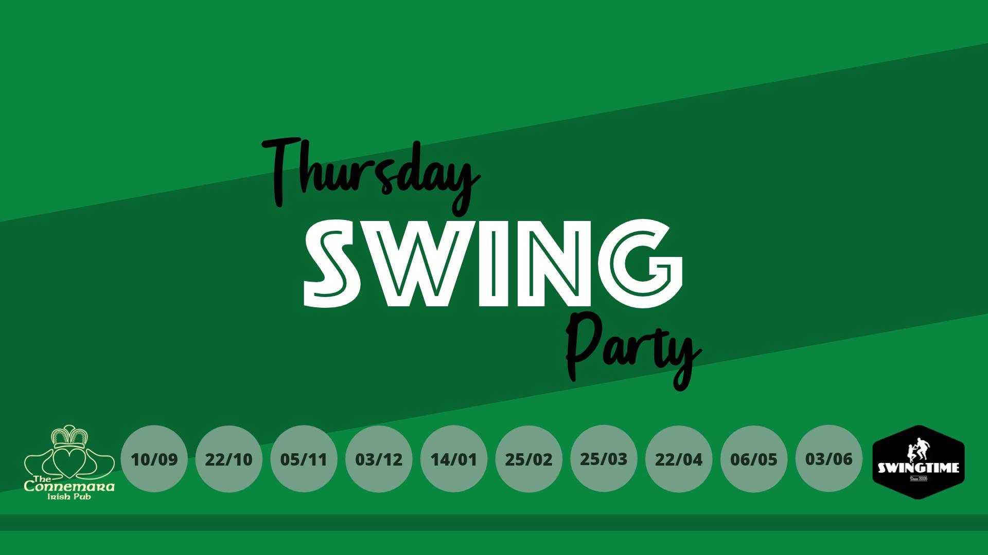 THURSDAY SWING PARTY 2026/2027 — THU 22 OCT