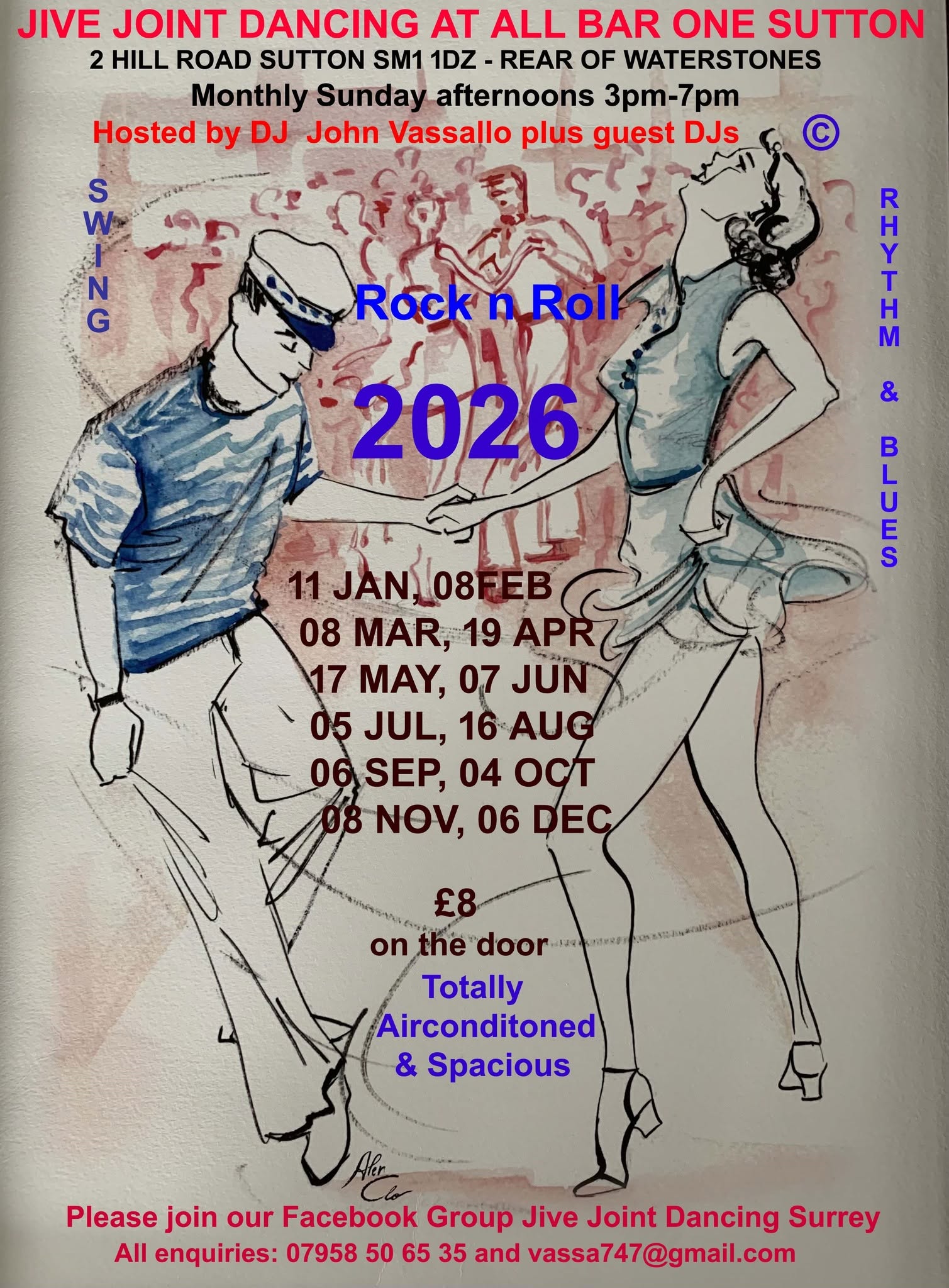 Jive Joint Dancing at All Bar One Sutton, (SM1) — SUN 4 OCT