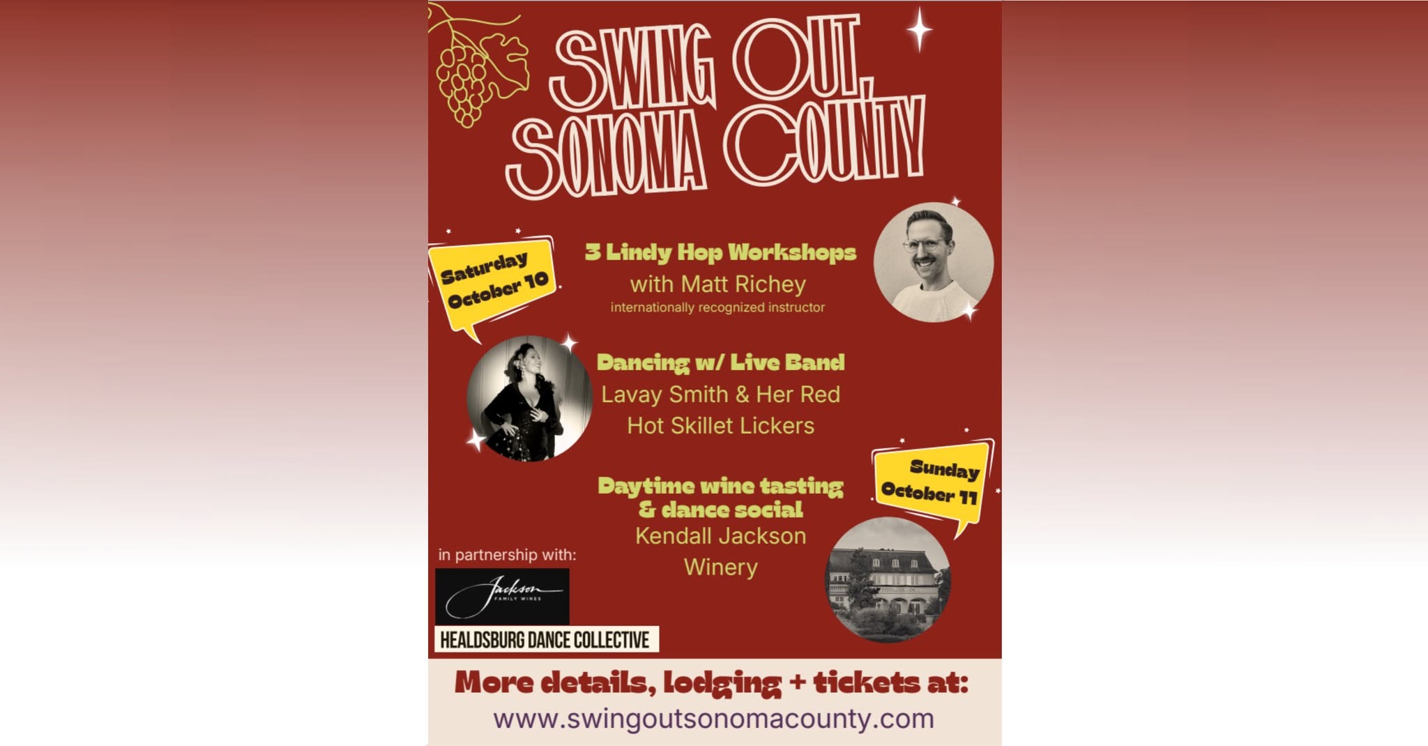 Swing Out, Sonoma County - Lindy Hop Weekend — SAT 10 OCT