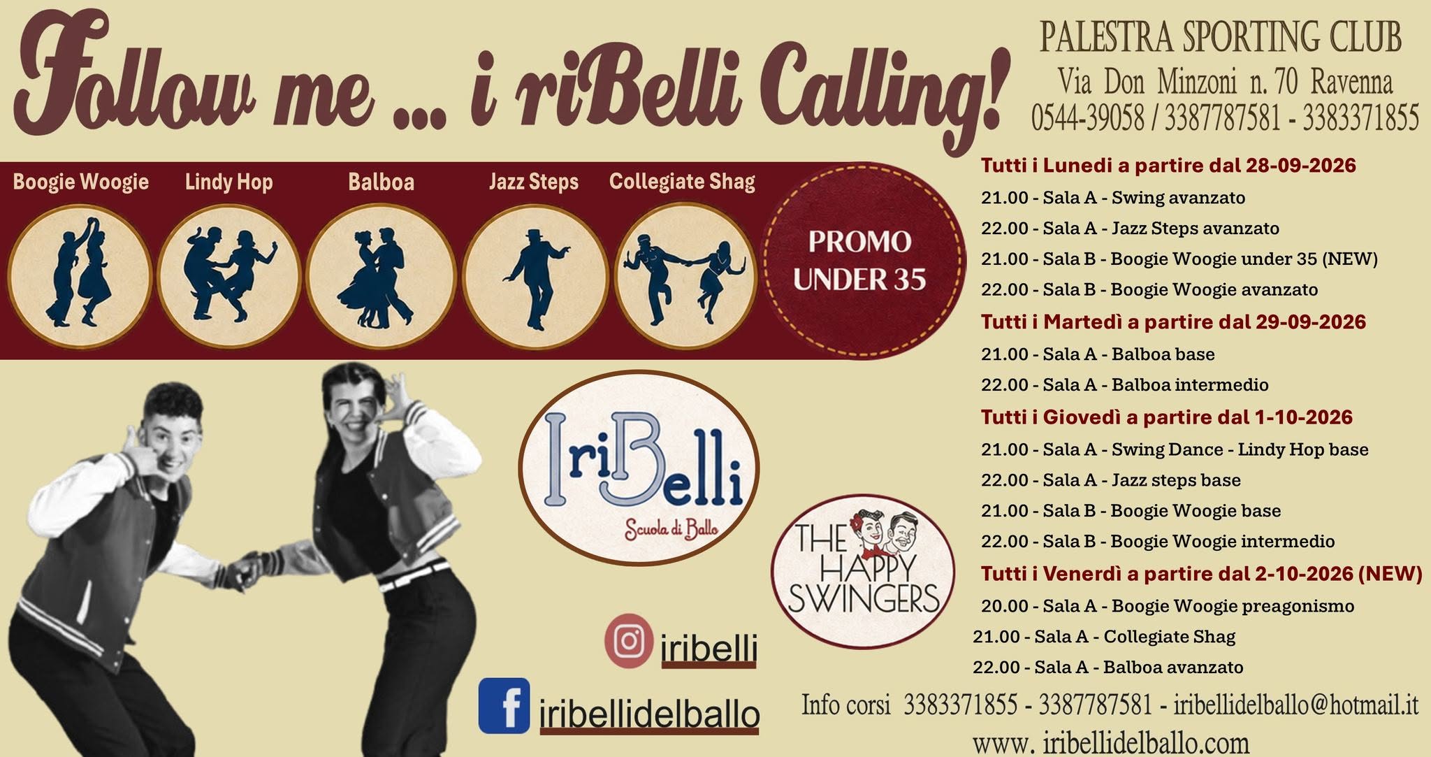 SETTIMANA OPEN * LEZIONI DI PROVA GRATUITE * I RIBELLI DEL BALLO — MON 28 SEP – FRI 2 OCT