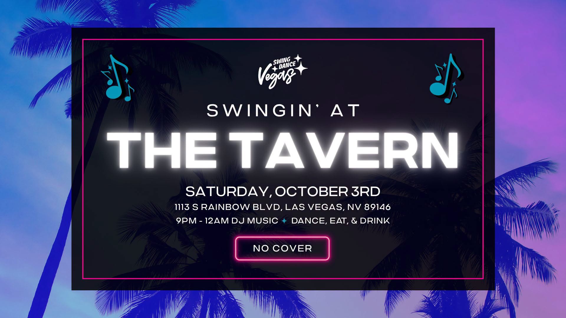 Saturday at The Tavern! - Dance, Eat, Drink โ SUN 4 OCT