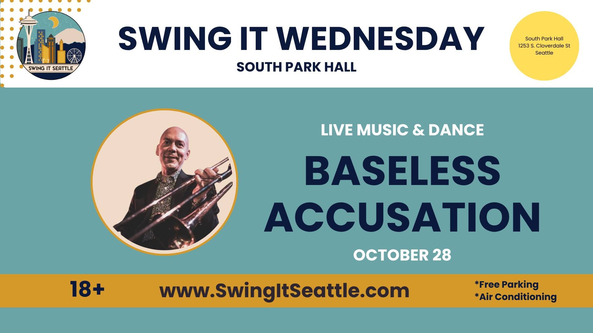 Swing It Wednesday - Baseless Accusation + Sister Kate Dance Company Boot Campers — THU 29 OCT