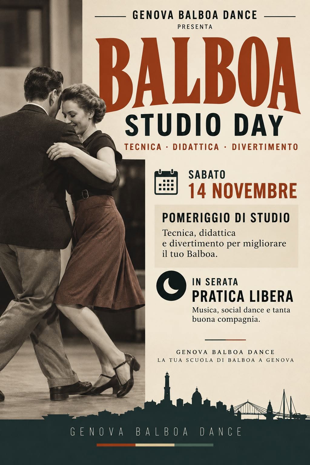Balboa Studio Day con Elena & Alberto — SAT 14 NOV