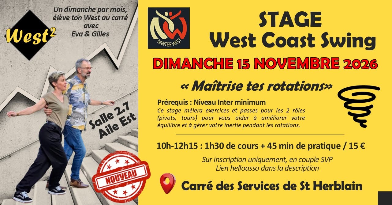 Stage West² "Maîtrise tes rotations" — SUN 15 NOV