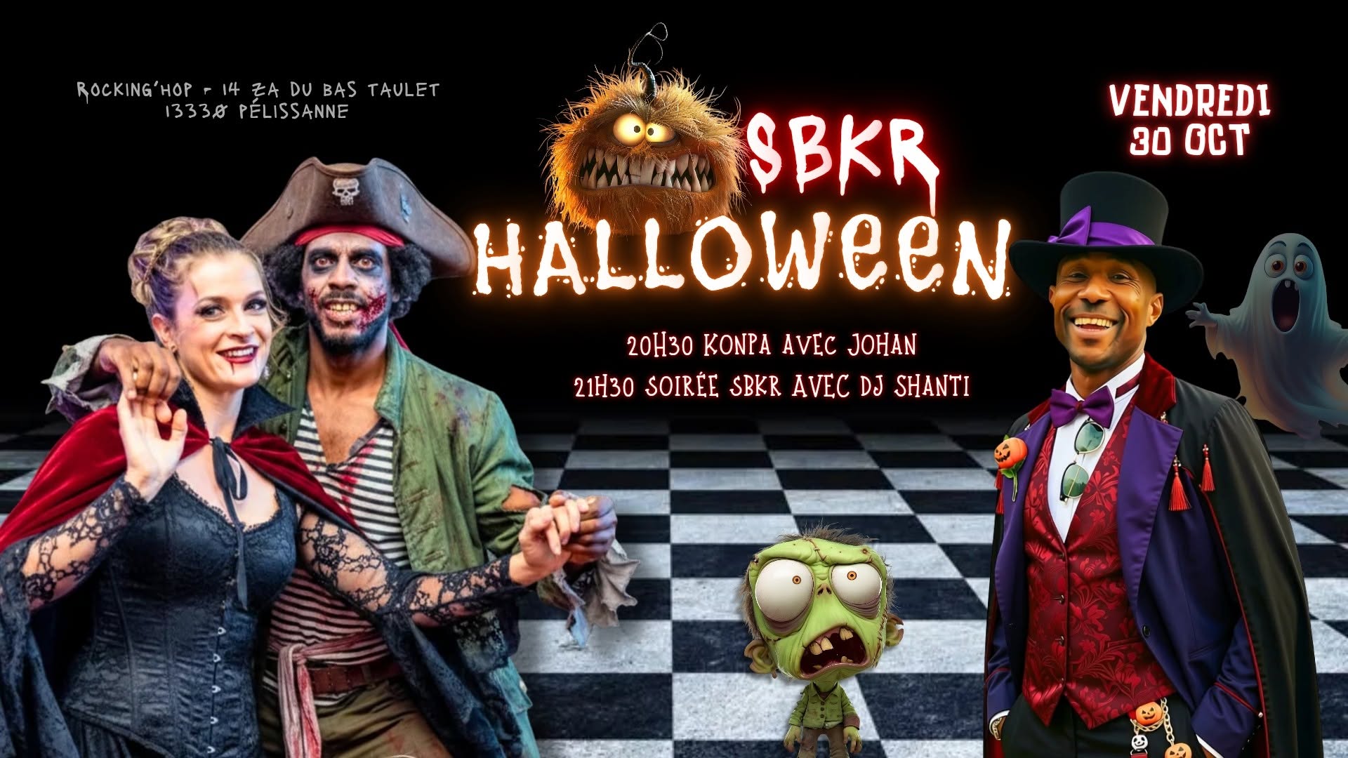 Soirée SBKR vendredi 30 octobre - spéciale Halloween — FRI 30 – SAT 31 OCT