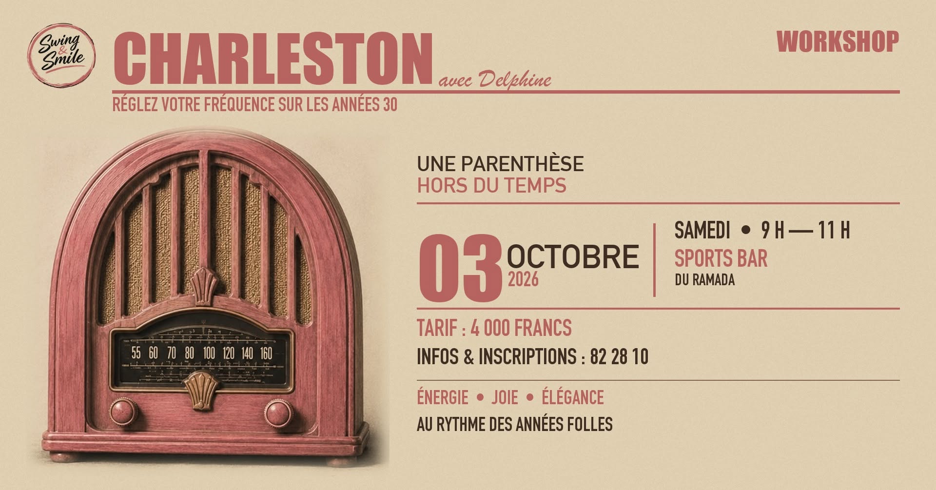 Stage CHARLESTON — FRI 2 – SAT 3 OCT