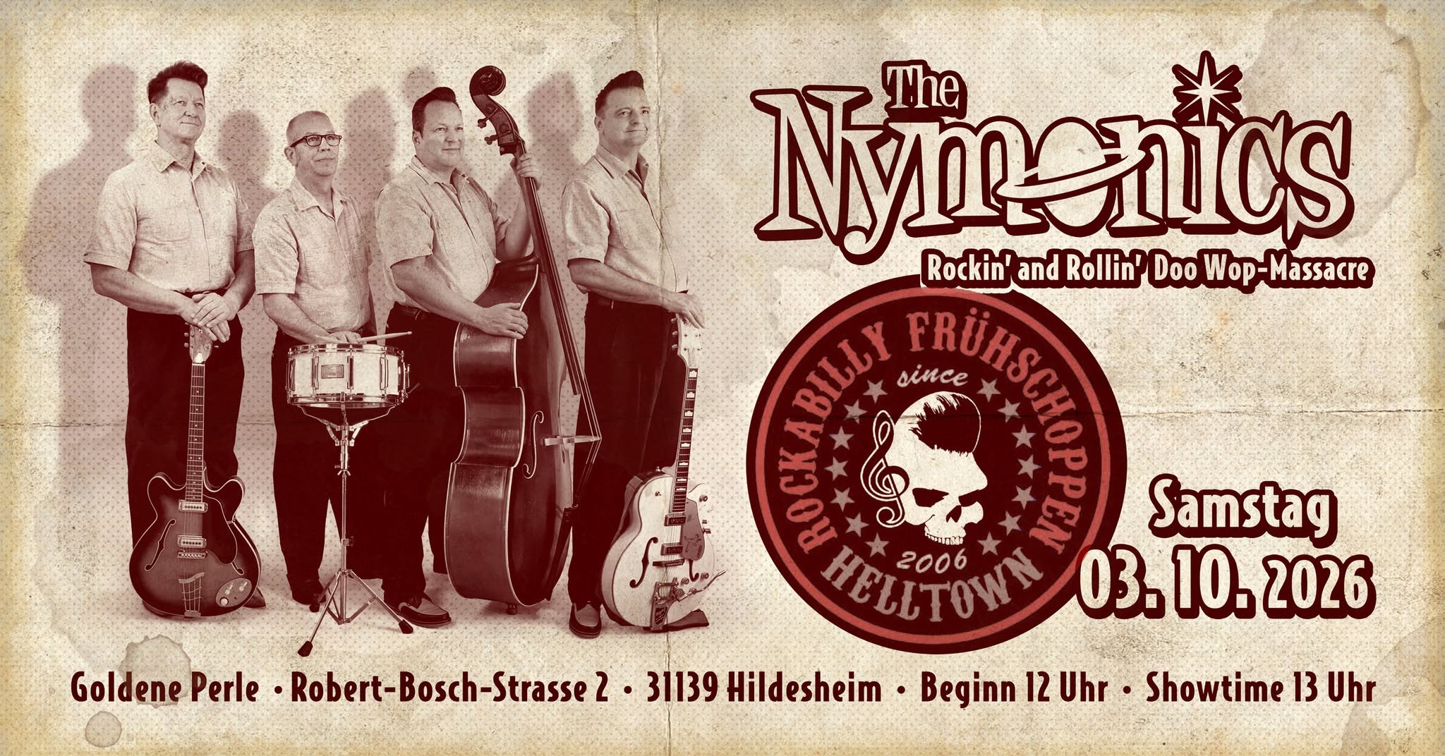 NYMONICS live beim Rockabilly Frühschoppen in Hildesheim — SAT 3 OCT