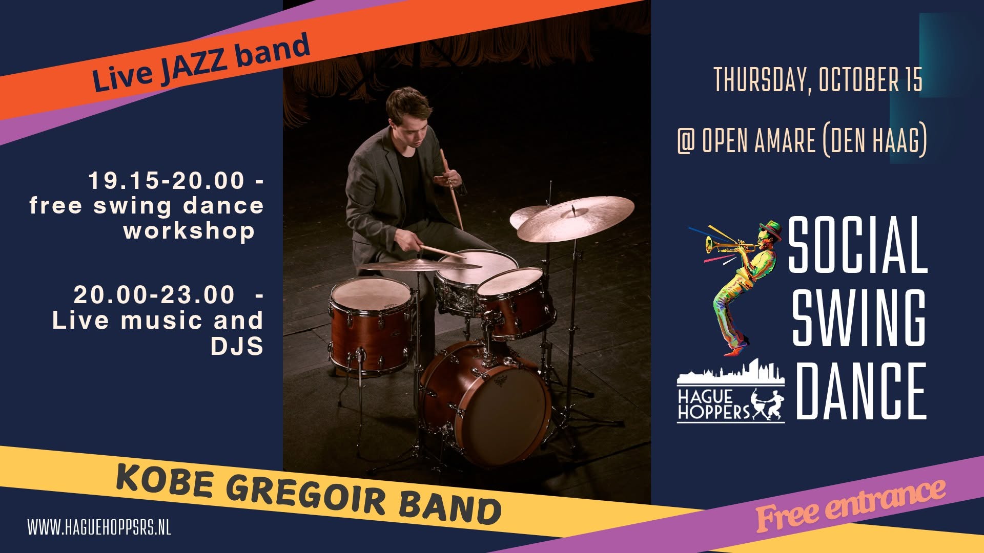 Hague Hoppers Social Swing Dance At Open Amare — THU 15 OCT