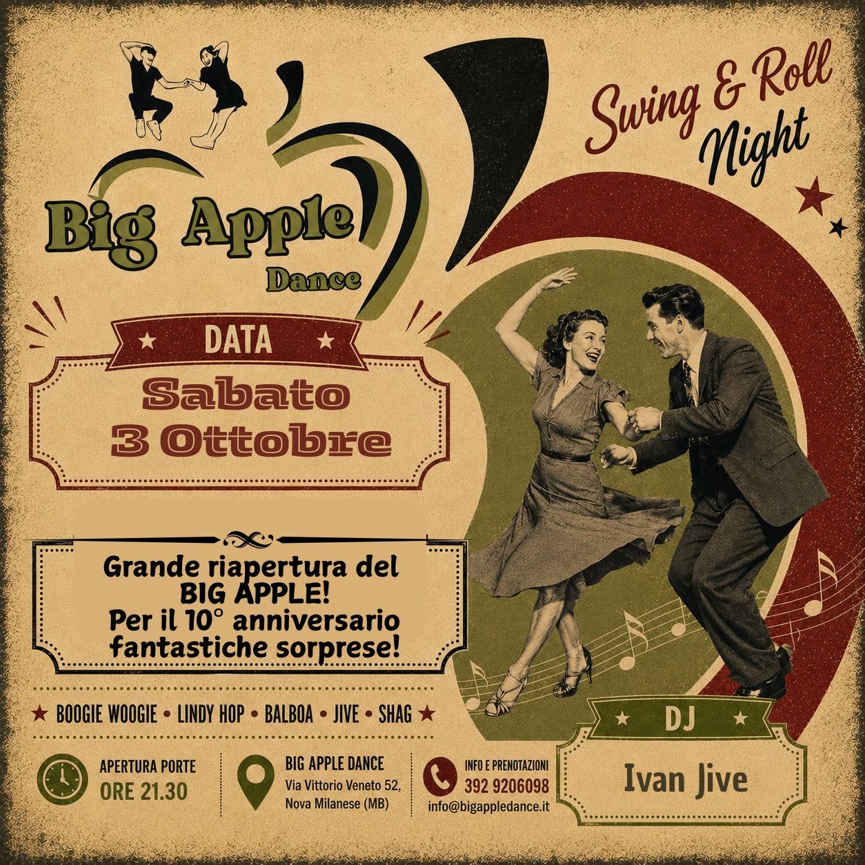 SWING & ROLL party night — SAT 3 – SUN 4 OCT