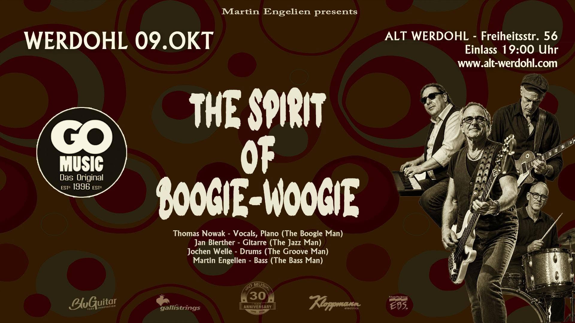 GO MUSIC - The Spirit Of Boogie-Woogie — FRI 9 OCT
