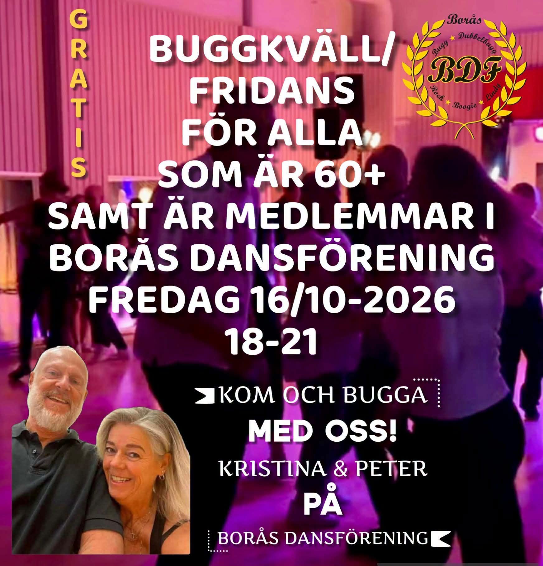 Buggkväll/Fridans 60+ — FRI 16 OCT