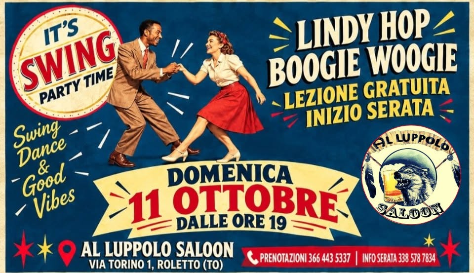 Itìs Swing Party Time - Lindy hop & Boogie Woogie — SUN 11 OCT
