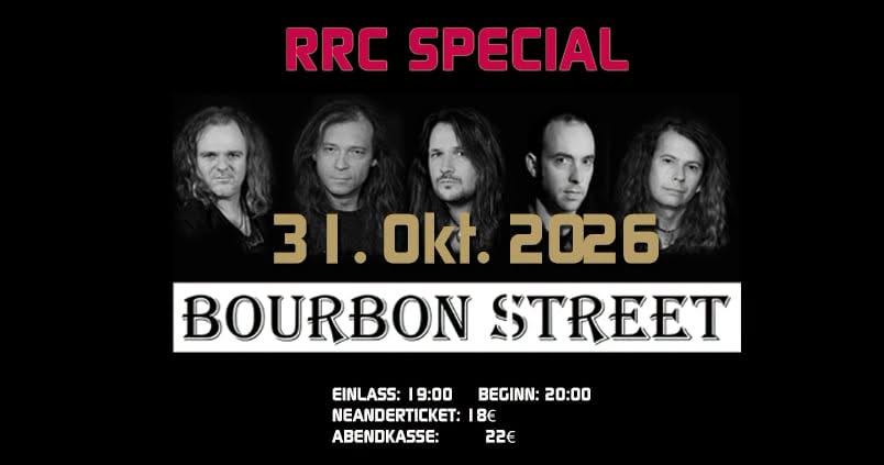 RRC-Halloween Special: BOURBON STREET — SAT 31 OCT