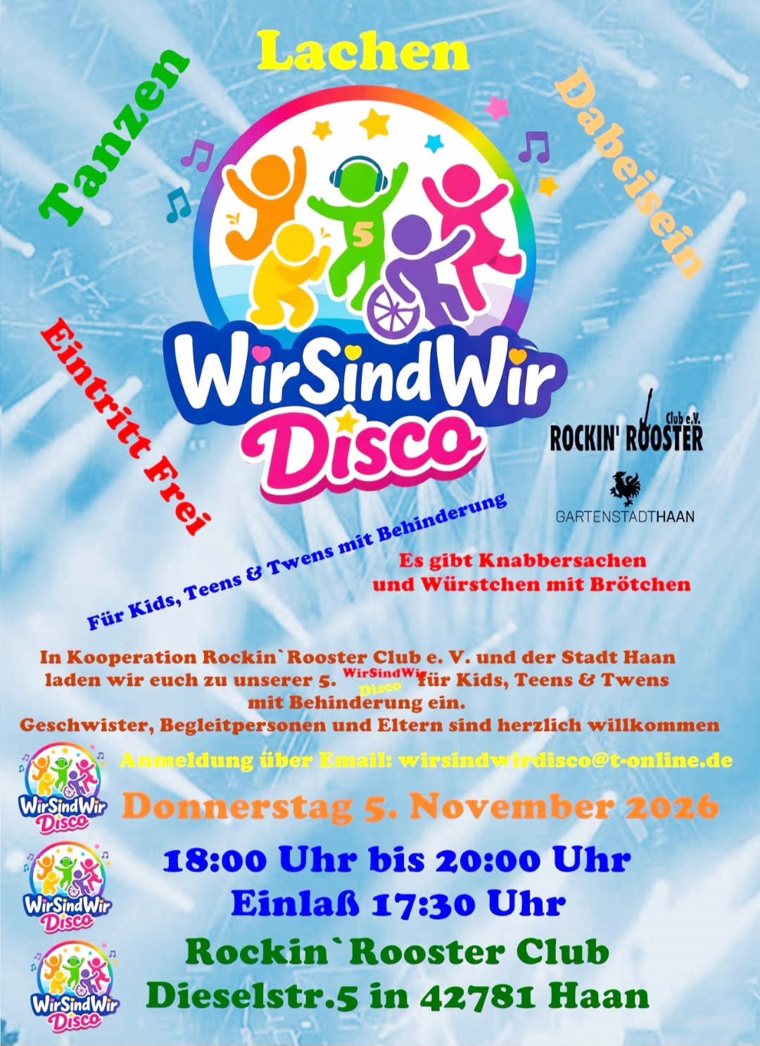 Wir●sind●Wir Disco im RRC - November 2026 — THU 5 NOV