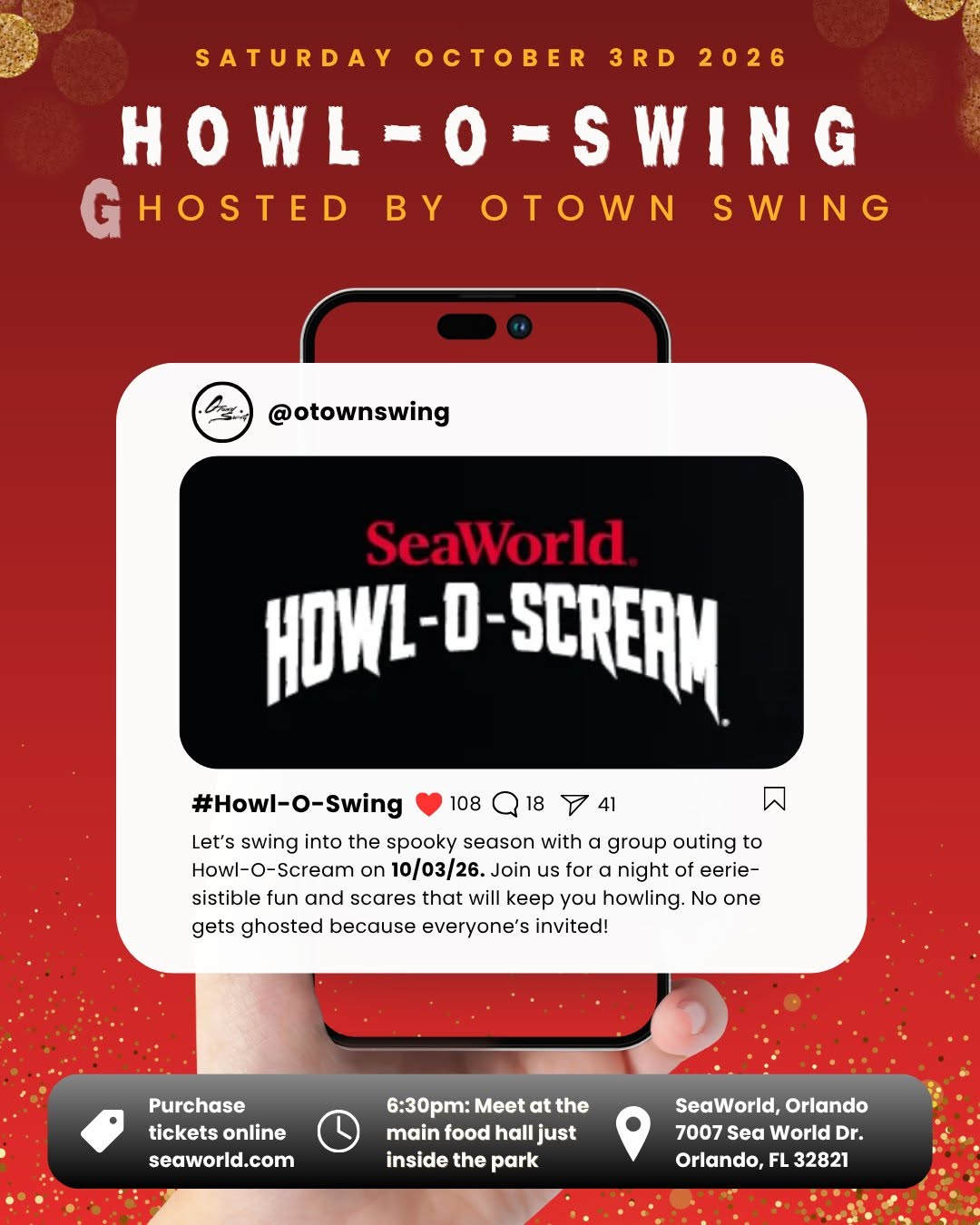 Howl-O-Swing, Hosted by OTown West Coast Swing — SAT 3 – SUN 4 OCT