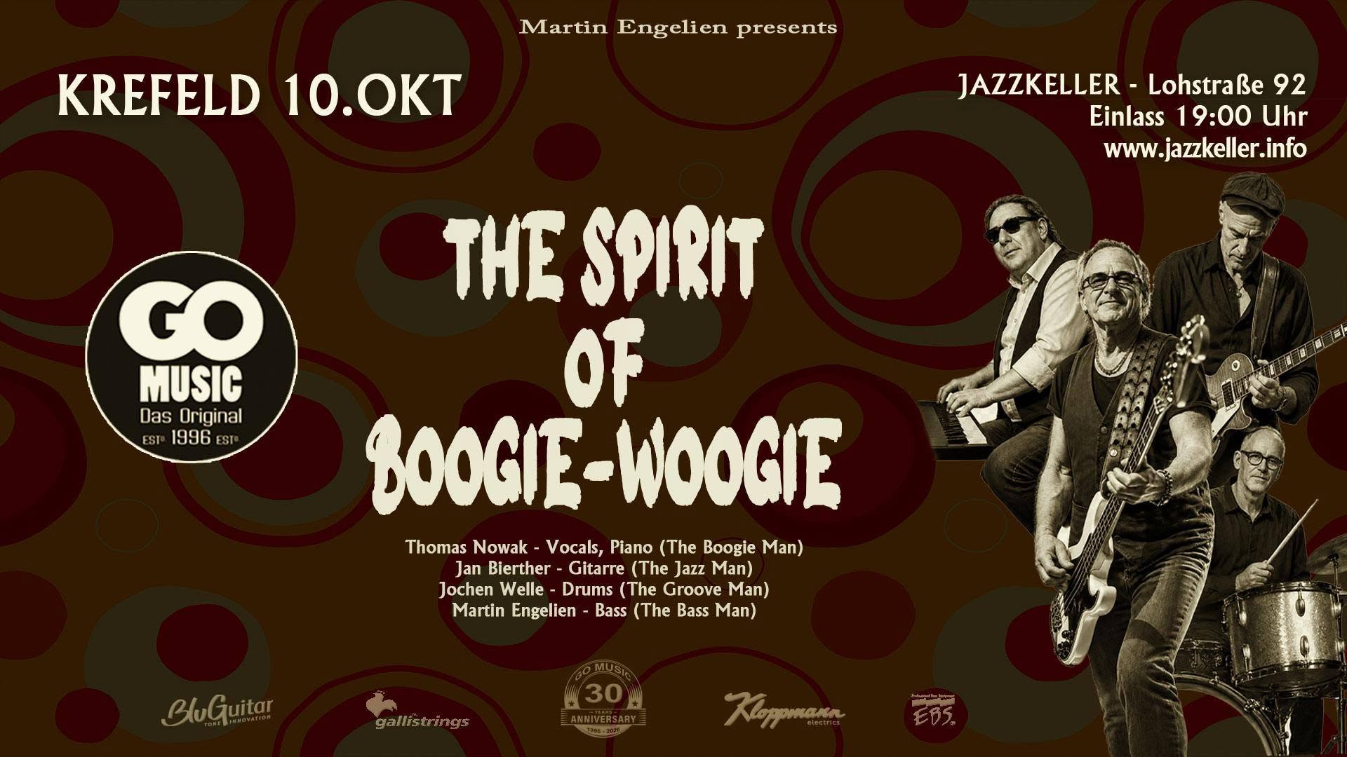 GO MUSIC - The Spirit Of Boogie-Woogie — SAT 10 OCT