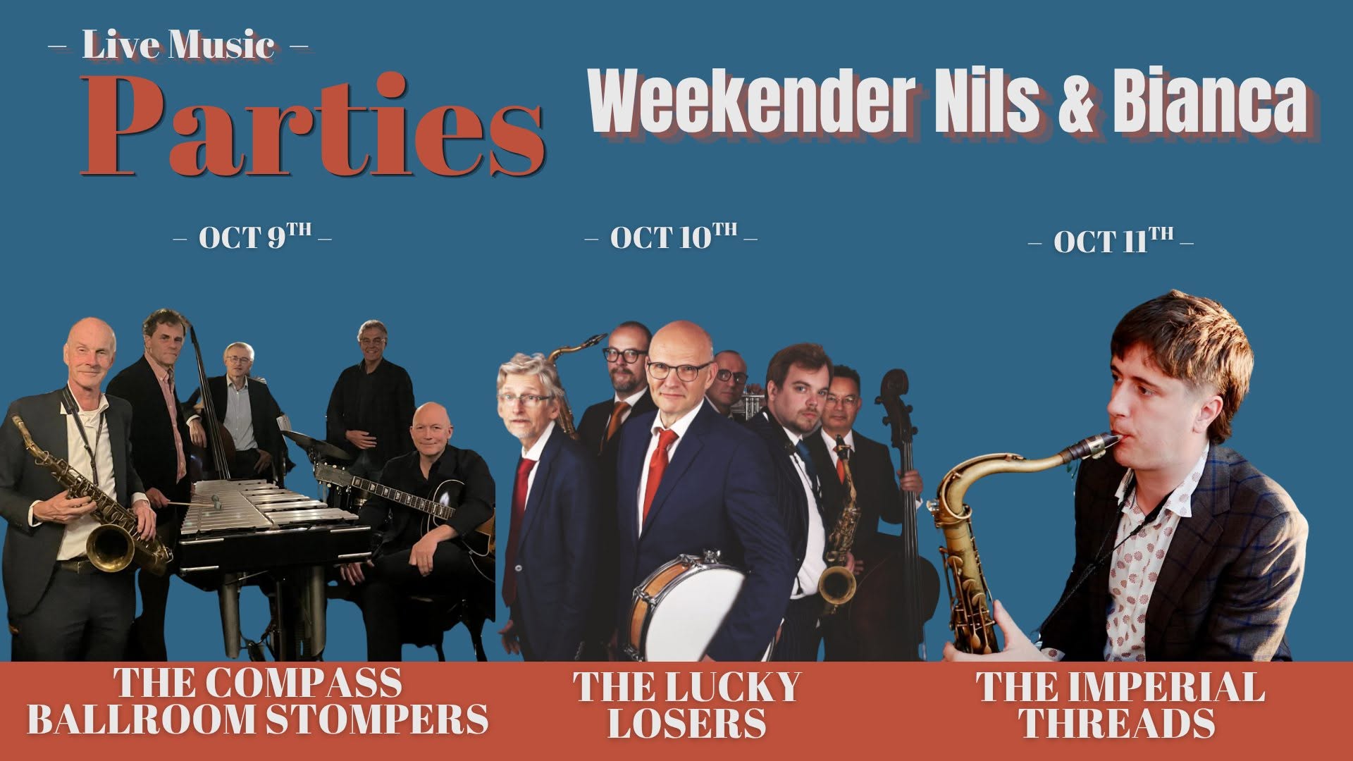 Parties - Nils and Bianca Weekender in Amsterdam โ FRI 9 โ SUN 11 OCT