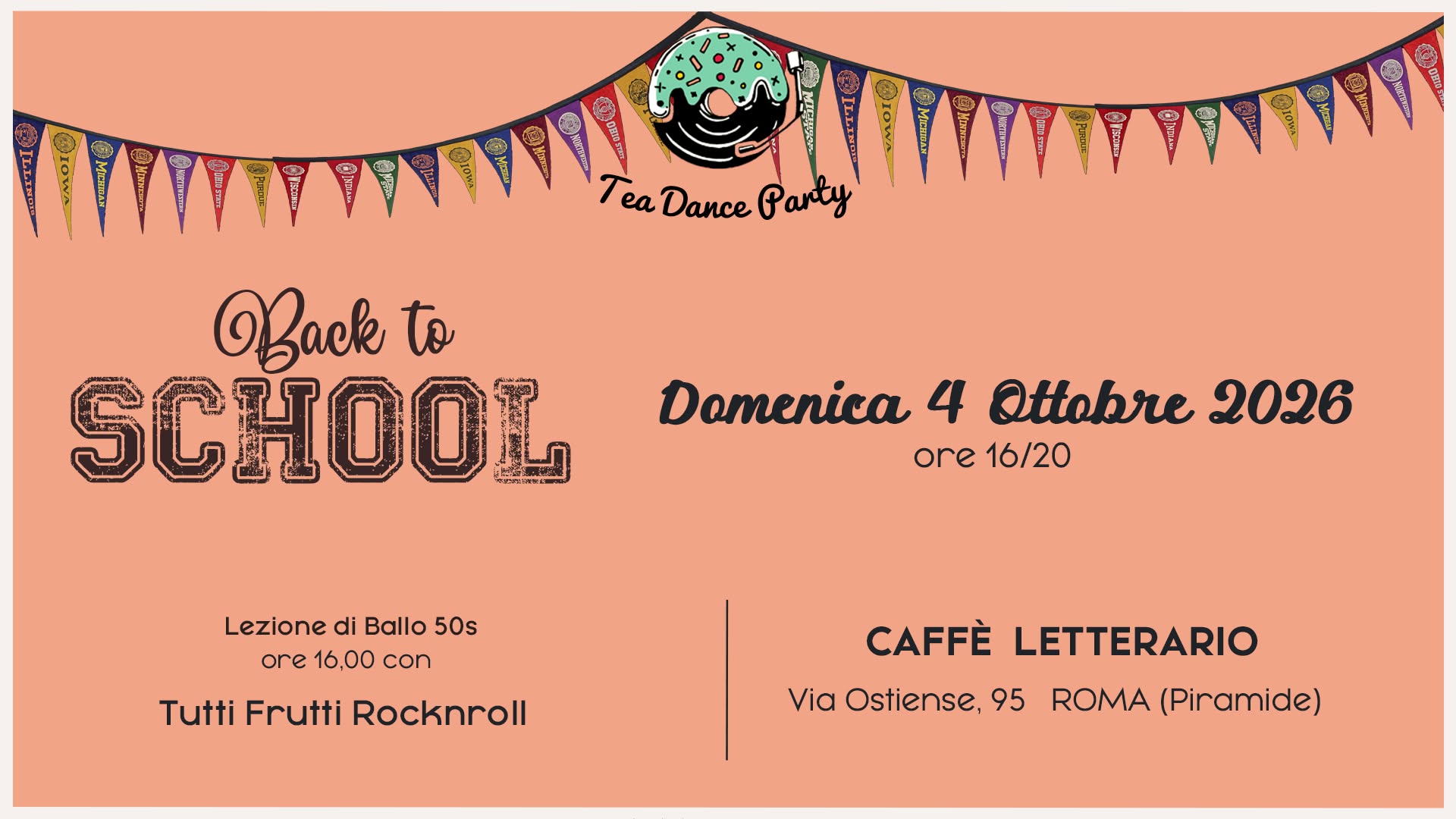 Tea Dance Party - 4 Ottobre - Back to School! — SUN 4 OCT