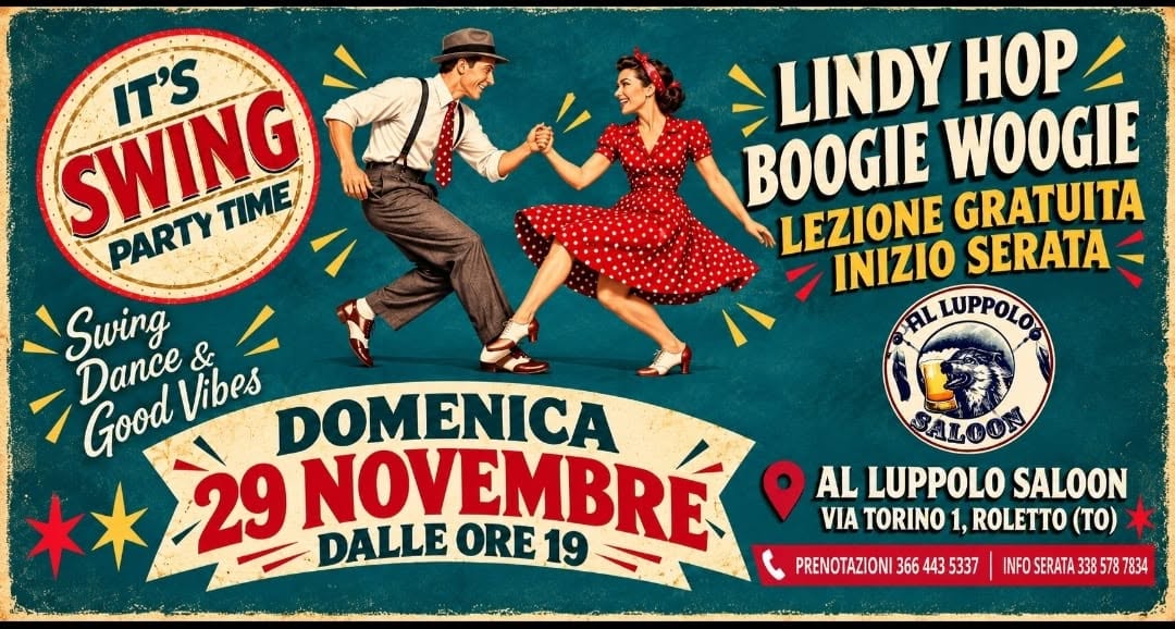 It's Swing Party Time - Lindy Hop & Boogie Woogie โ SUN 29 NOV