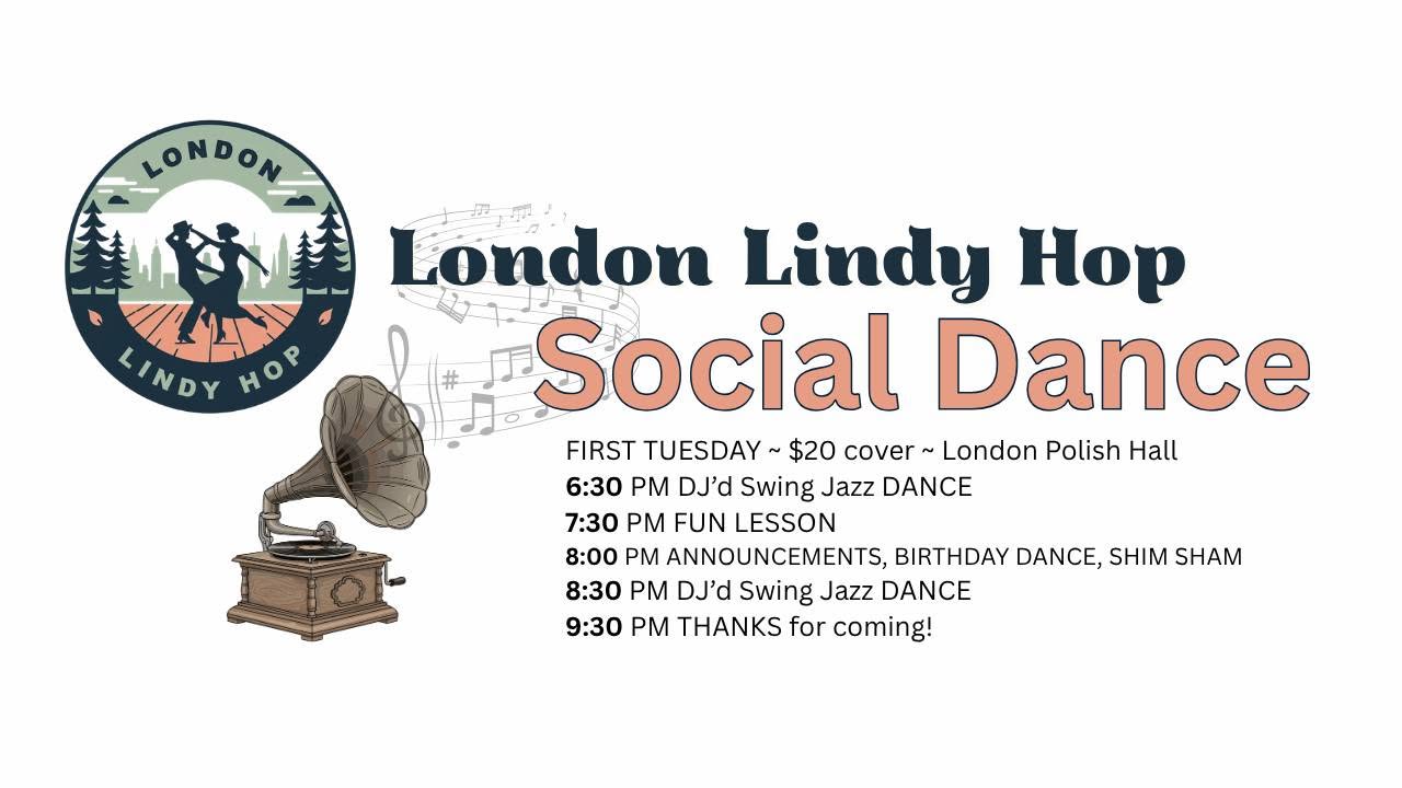 Monthly Tuesday Lindy Hop Social Dance - All Welcome! β TUE 6 β WED 7 OCT