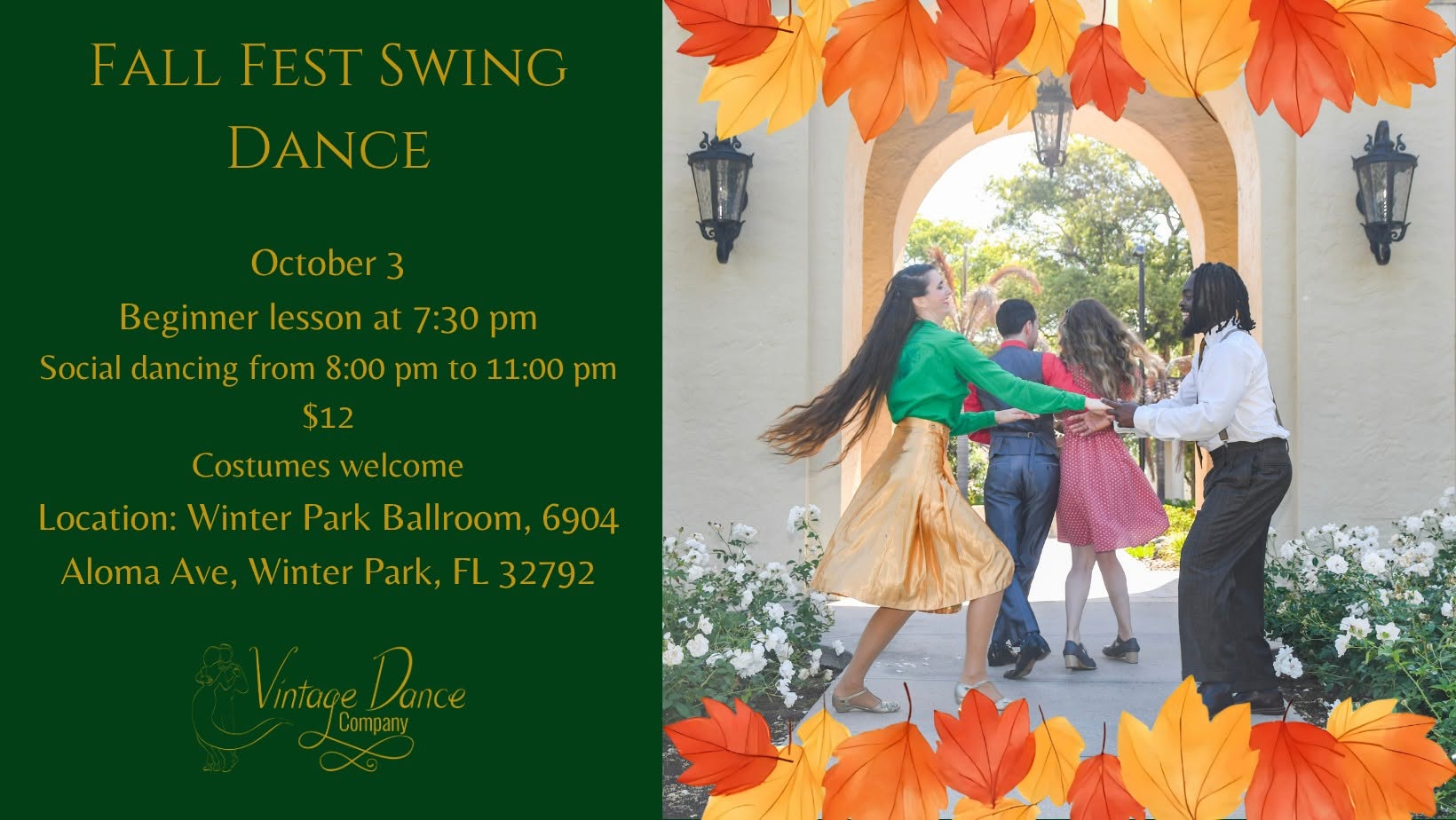 Fall Fest Swing Dance — SAT 3 – SUN 4 OCT