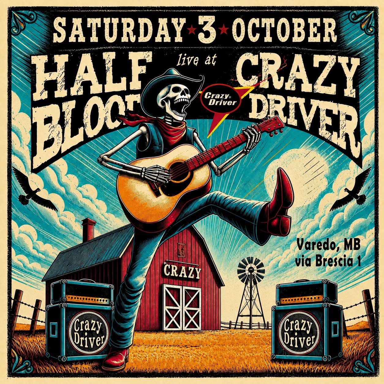 Half Blood live show @ Crazy Driver Rock 'n Grill (Varedo) — SAT 3 OCT