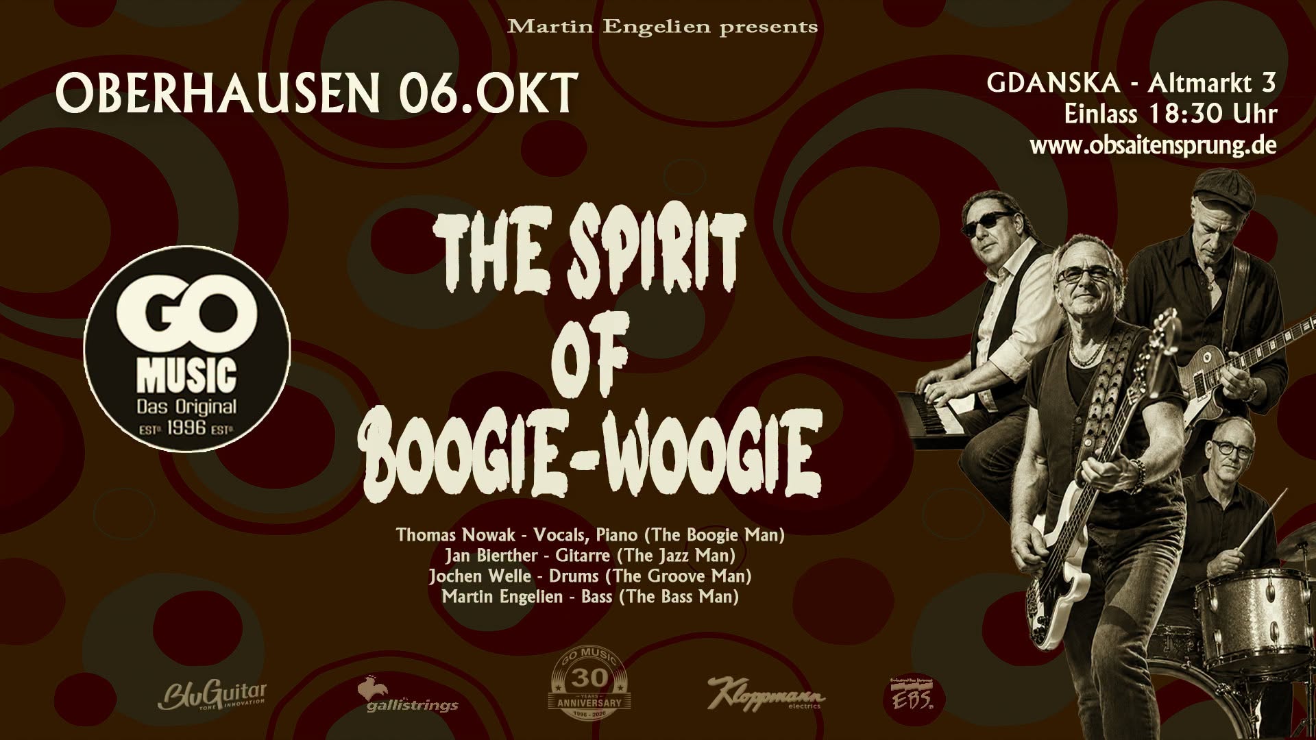 GO MUSIC - The Spirit Of Boogie-Woogie — TUE 6 OCT