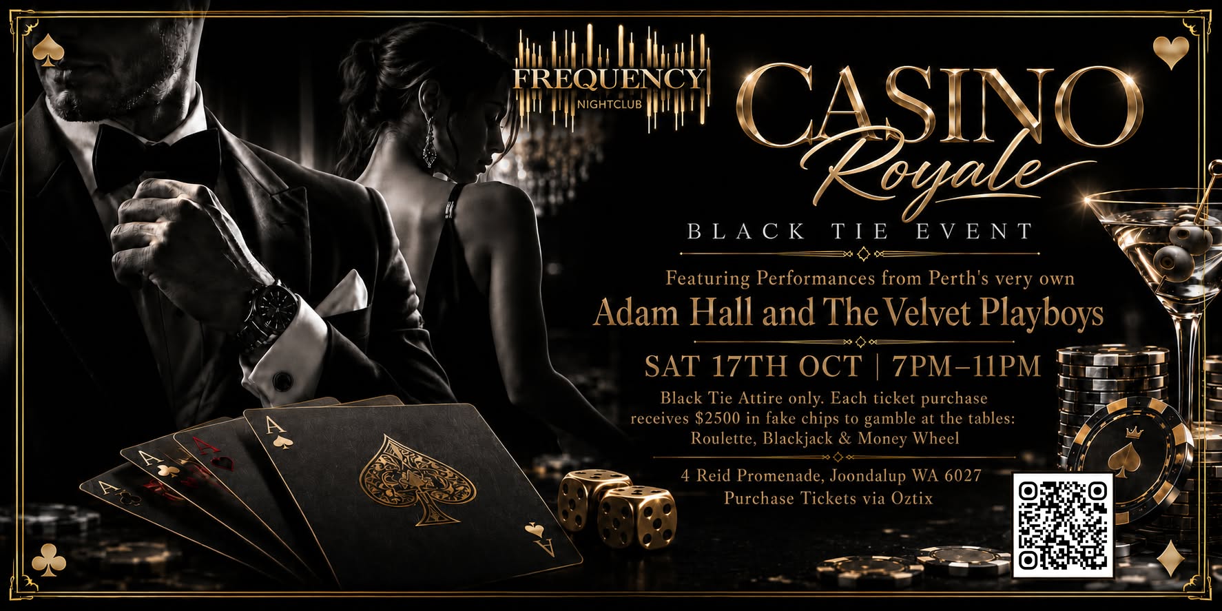Bed Before 11 Presents: CASINO ROYALE ft Adam & The Velvet Playboys — SAT 17 OCT