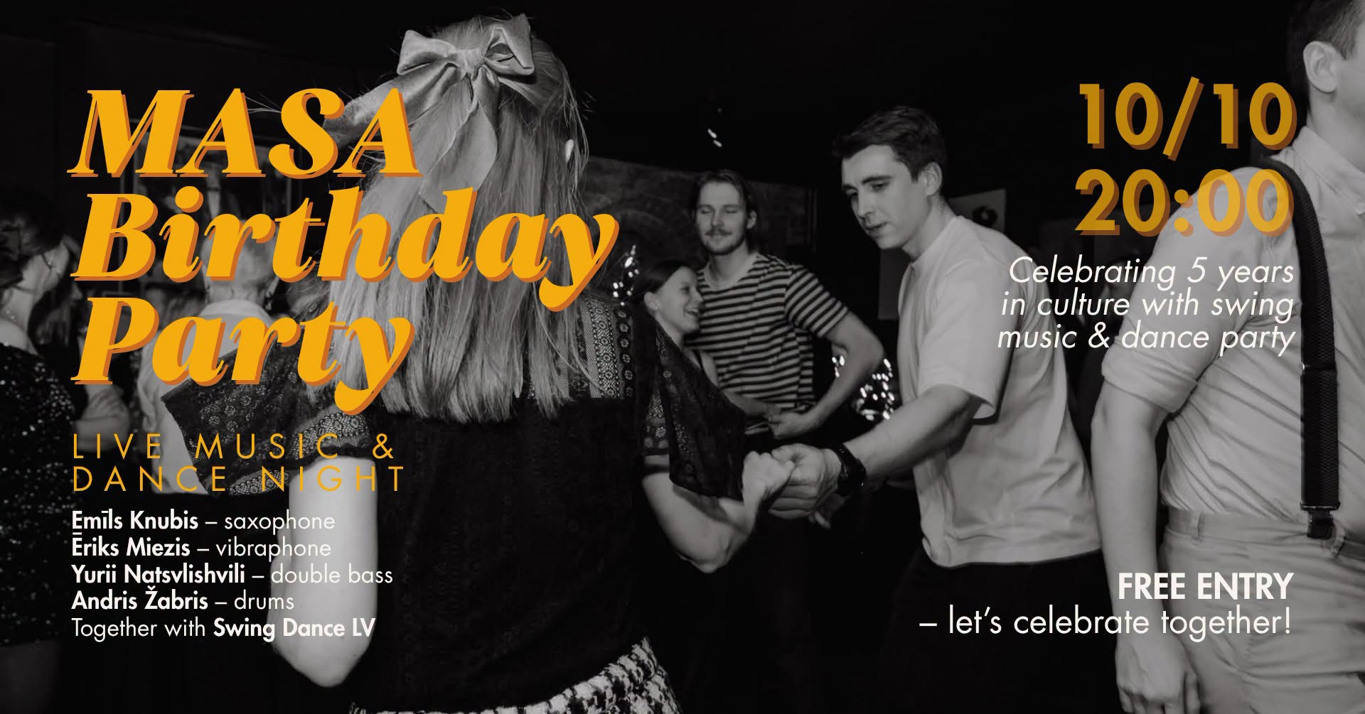 MASA Birthday Party | Live Music & Dance Night — SAT 10 OCT