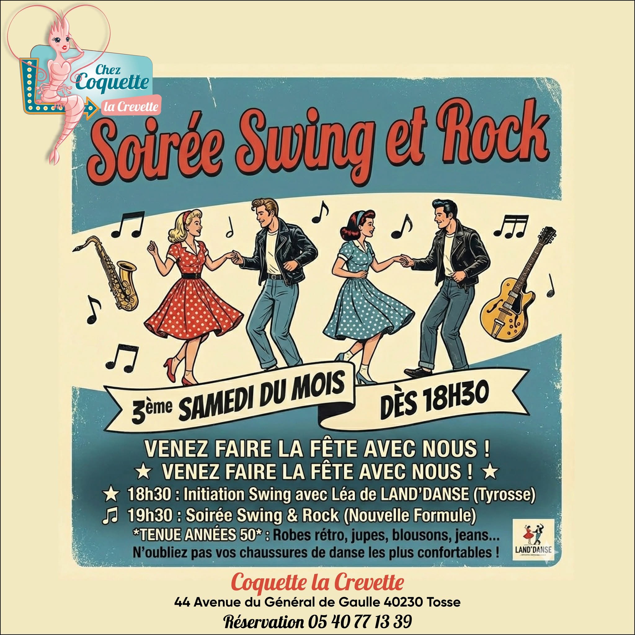 Soirée swing & rock — SAT 17 OCT
