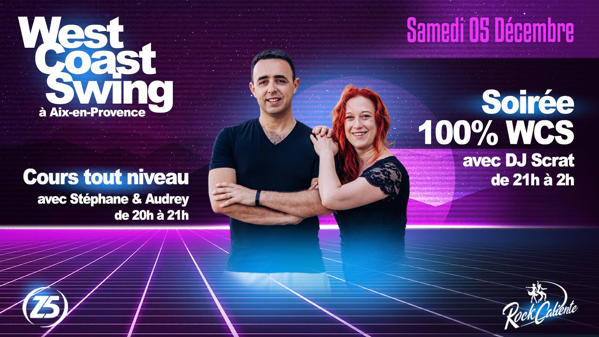 Soirรฉe 100% West Coast Swing au Z5 โ SAT 5 โ SUN 6 DEC