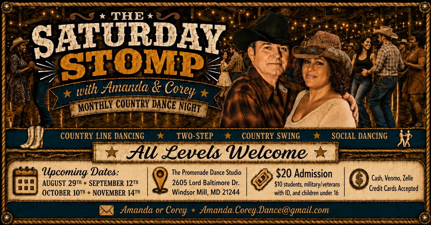 The Saturday Stomp with Amanda & Corey — SAT 10 – SUN 11 OCT