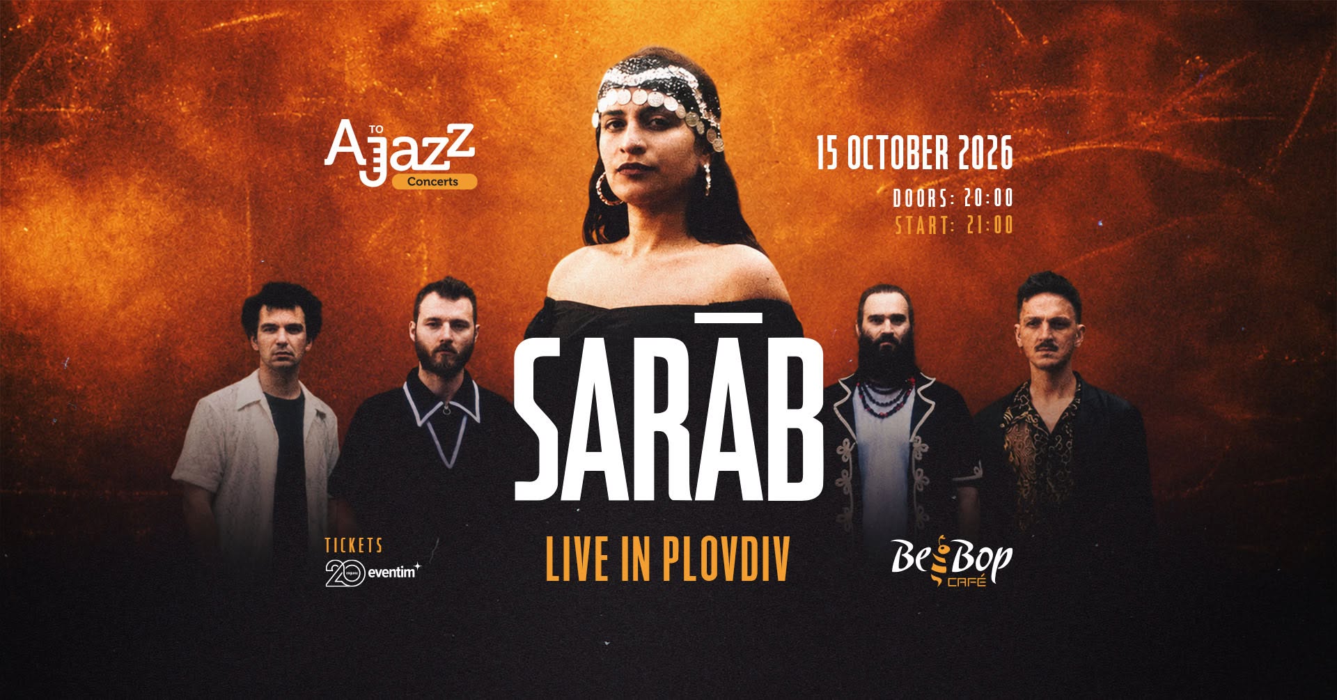 ⚡ SARĀB на живо в Пловдив ⚡Bee Bob Café I 15.10 — THU 15 OCT
