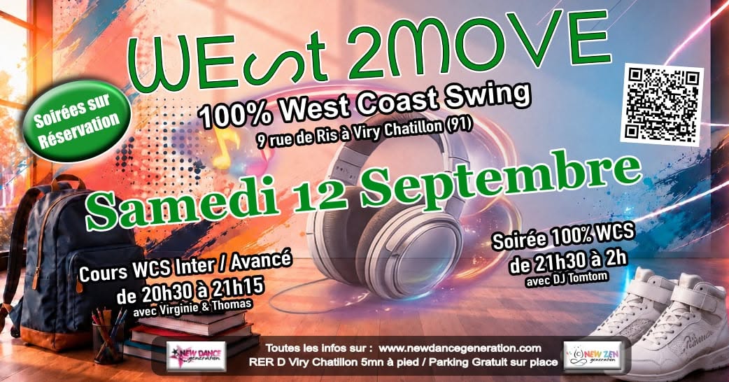 West 2Move - Soirée 100% West Coast Swing — SAT 3 – SUN 4 OCT