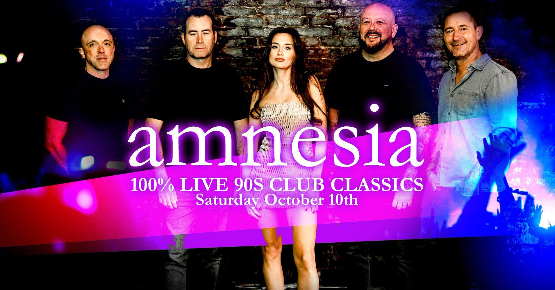 90s Clubland Classics LIVE - Amnesia Band - Saturday 10th October — SAT 10 OCT