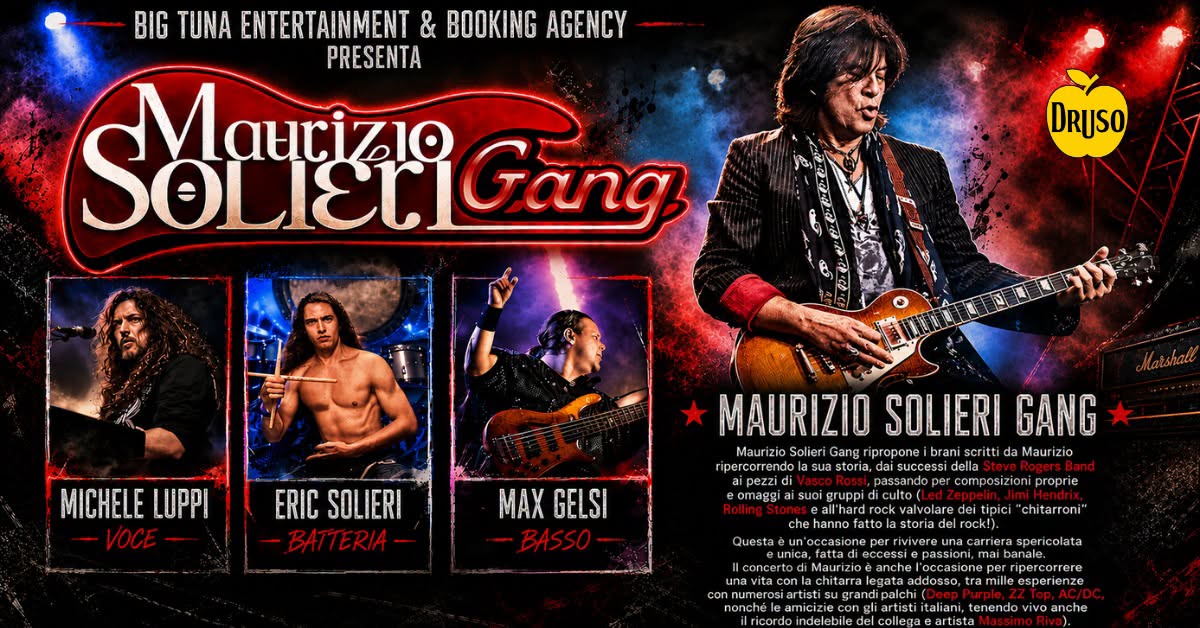 MAURIZIO SOLIERI Gang in concerto al Druso di Bergamo  — FRI 9 OCT