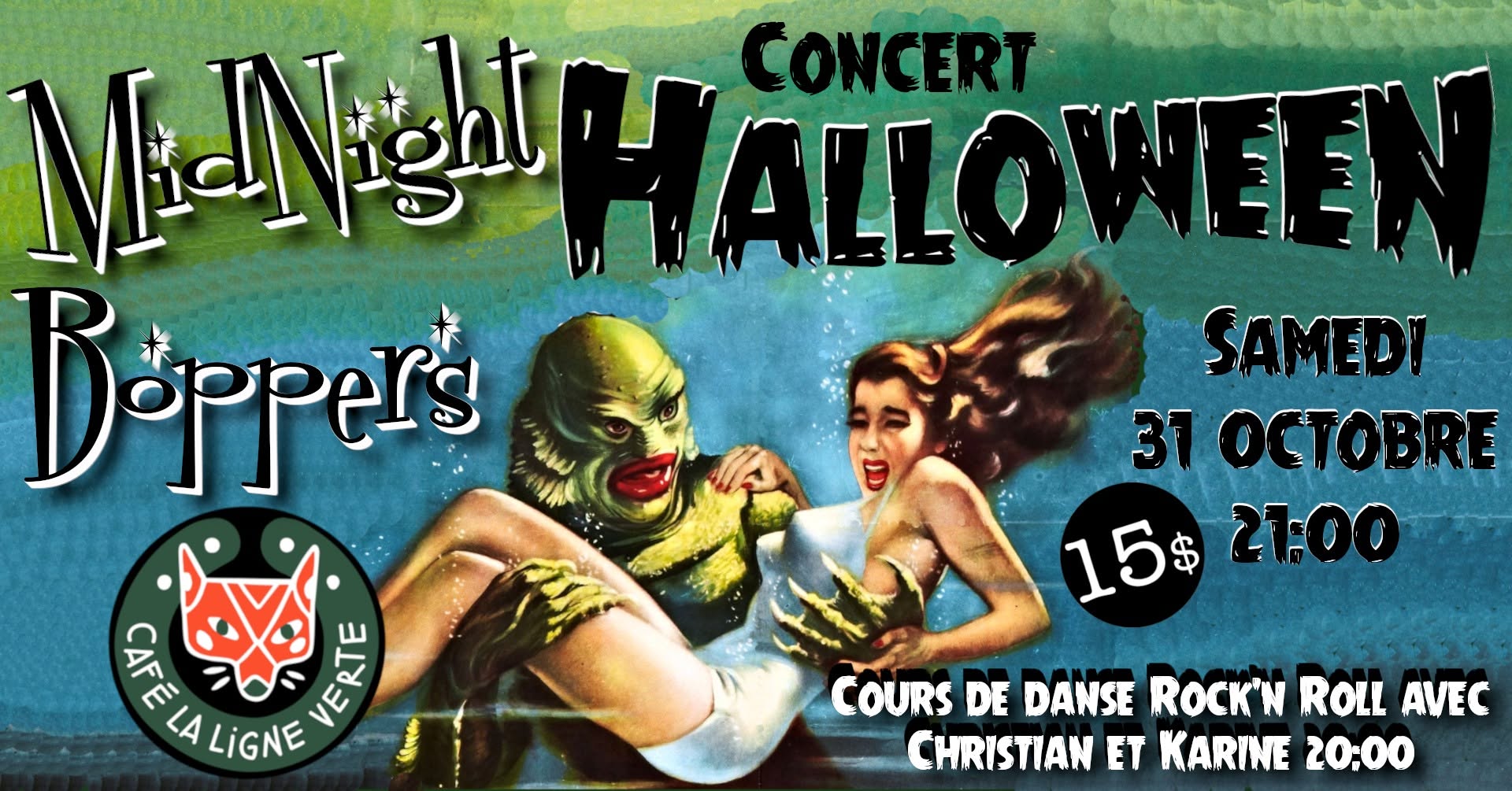 Show Halloween 50's Rock'n Roll avec les Midnight Boppers! — SUN 1 NOV