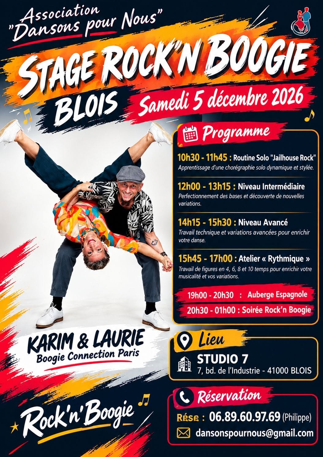 Stage Rock'n Boogie à Blois — SAT 5 – SUN 6 DEC