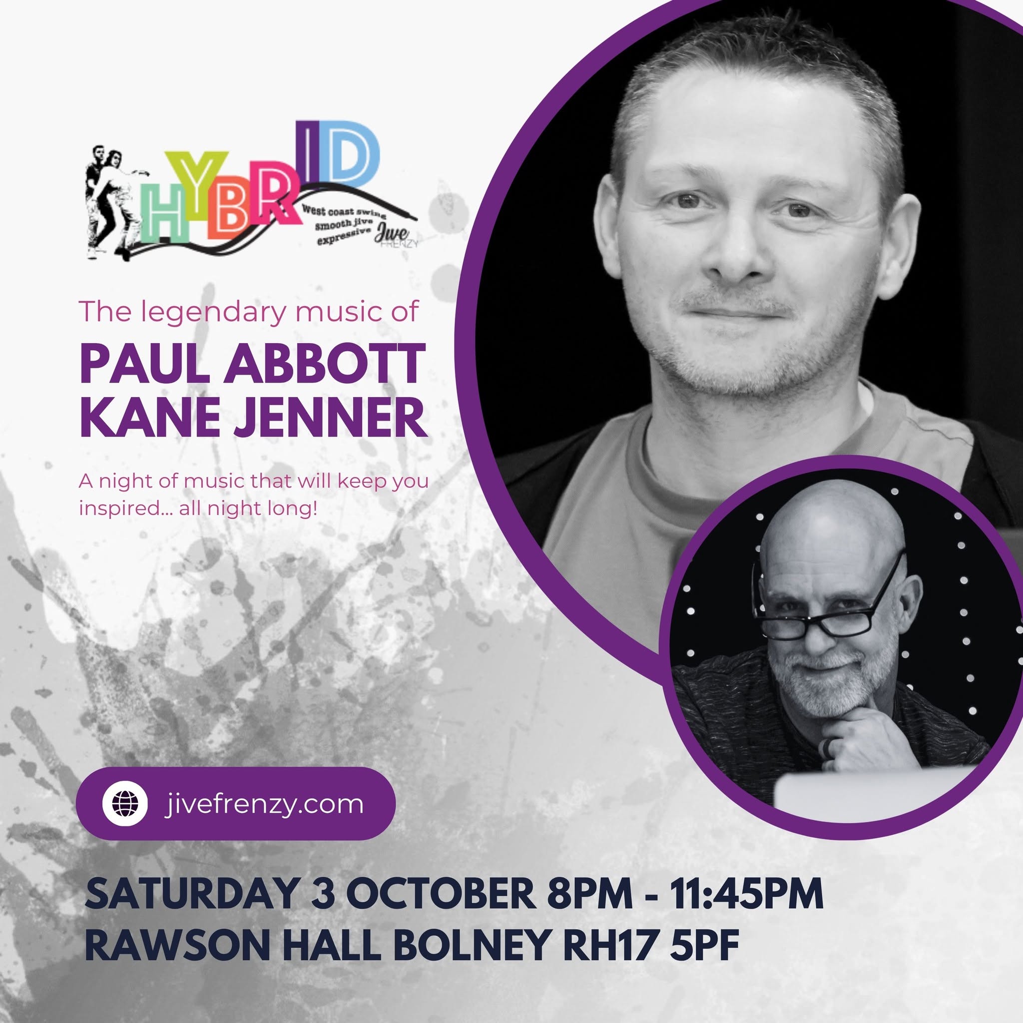 West Coast Swing + Smooth Jive Freestyle with Paul Abbott and Kane Jenner — SAT 3 OCT