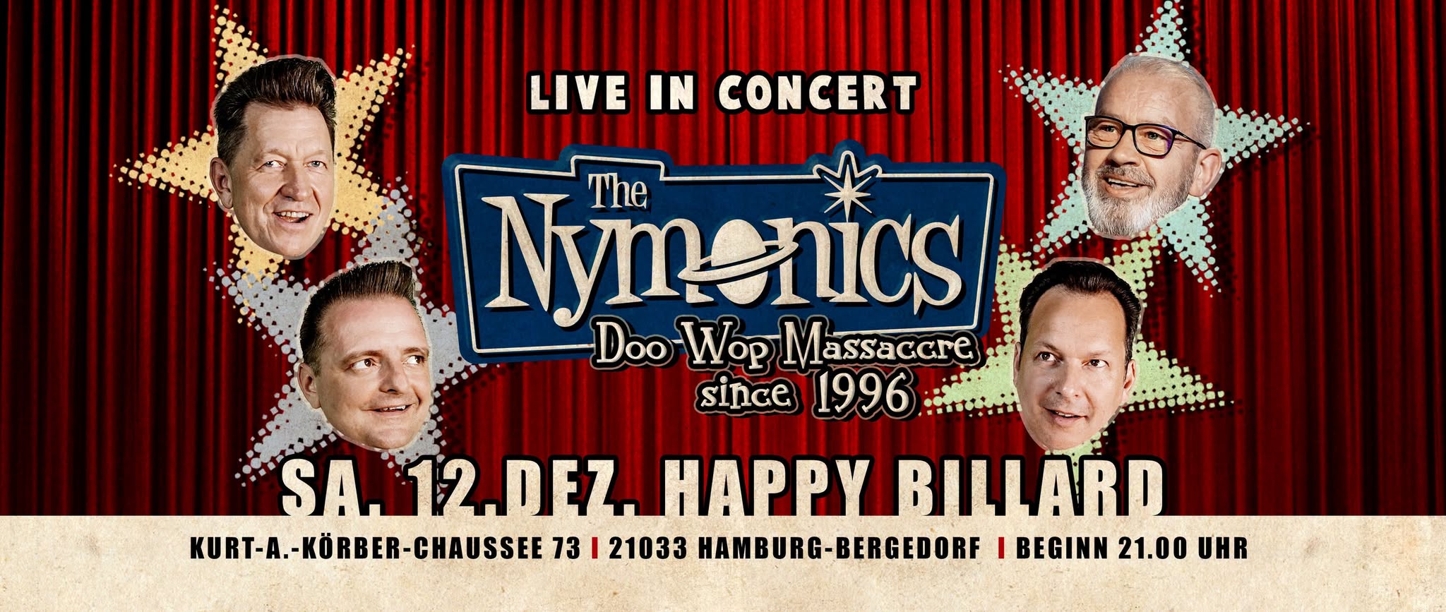 NYMONICS live im Happy Billard / Hamburg Bergedorf — SAT 12 DEC