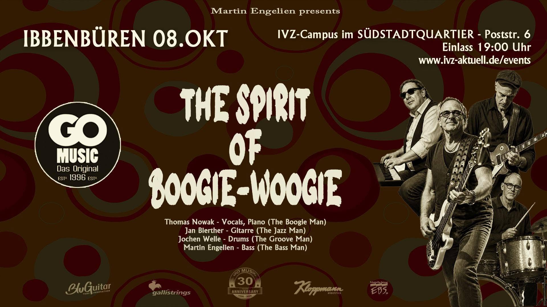 GO MUSIC - The Spirit Of Boogie-Woogie — THU 8 OCT