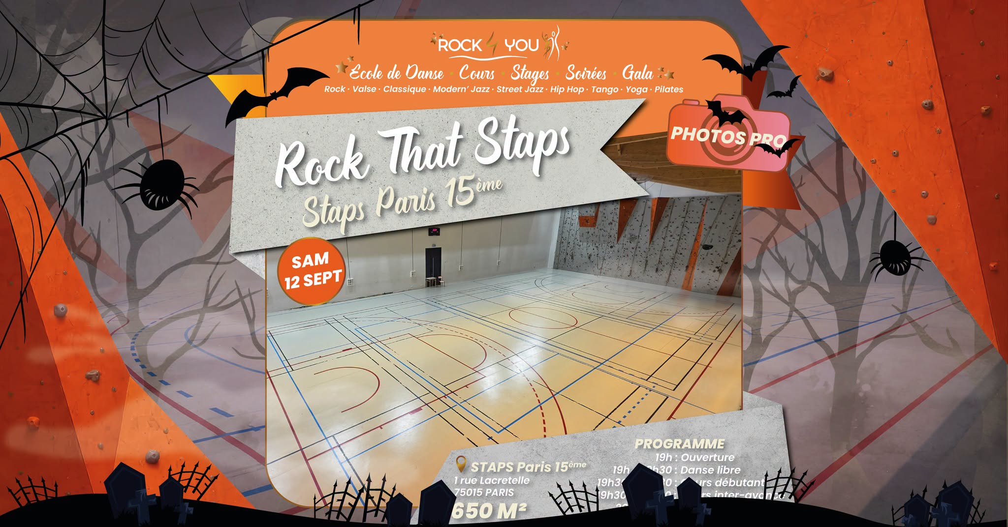 👻 Rock That STAPS HALLOWEEN 🎃 - Cours & Soirée Rock 4 Temps par Rock 4 You — SAT 31 OCT – SUN 1 NOV