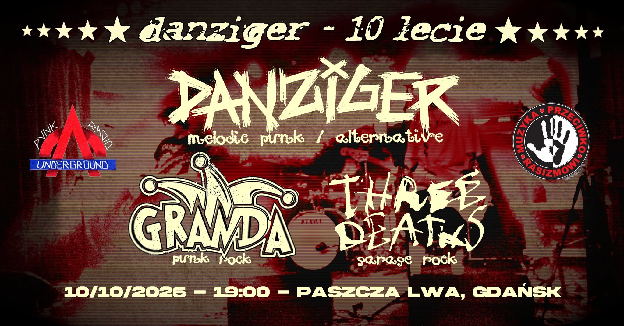DANZIGER: X-LECIE! + GRANDA + THREE DEATHS — SAT 10 OCT