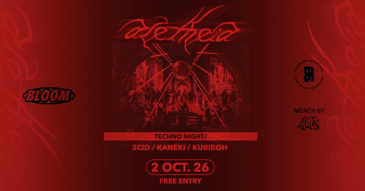 ALETHEIA β‘οΈ Techno night β‘οΈ BLOOM Mezzago (MB) β FRI 2 OCT