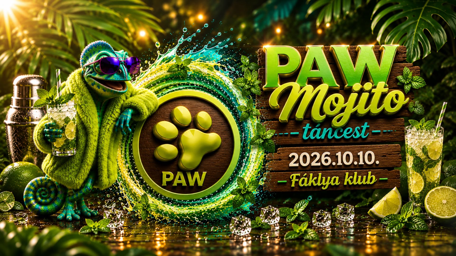 PAW | 💚Mojito táncest💚 6️⃣ dj, 4️⃣ stílus, 4️⃣ ws @ Fáklya Klub (26.10.10.) — SAT 10 – SUN 11 OCT