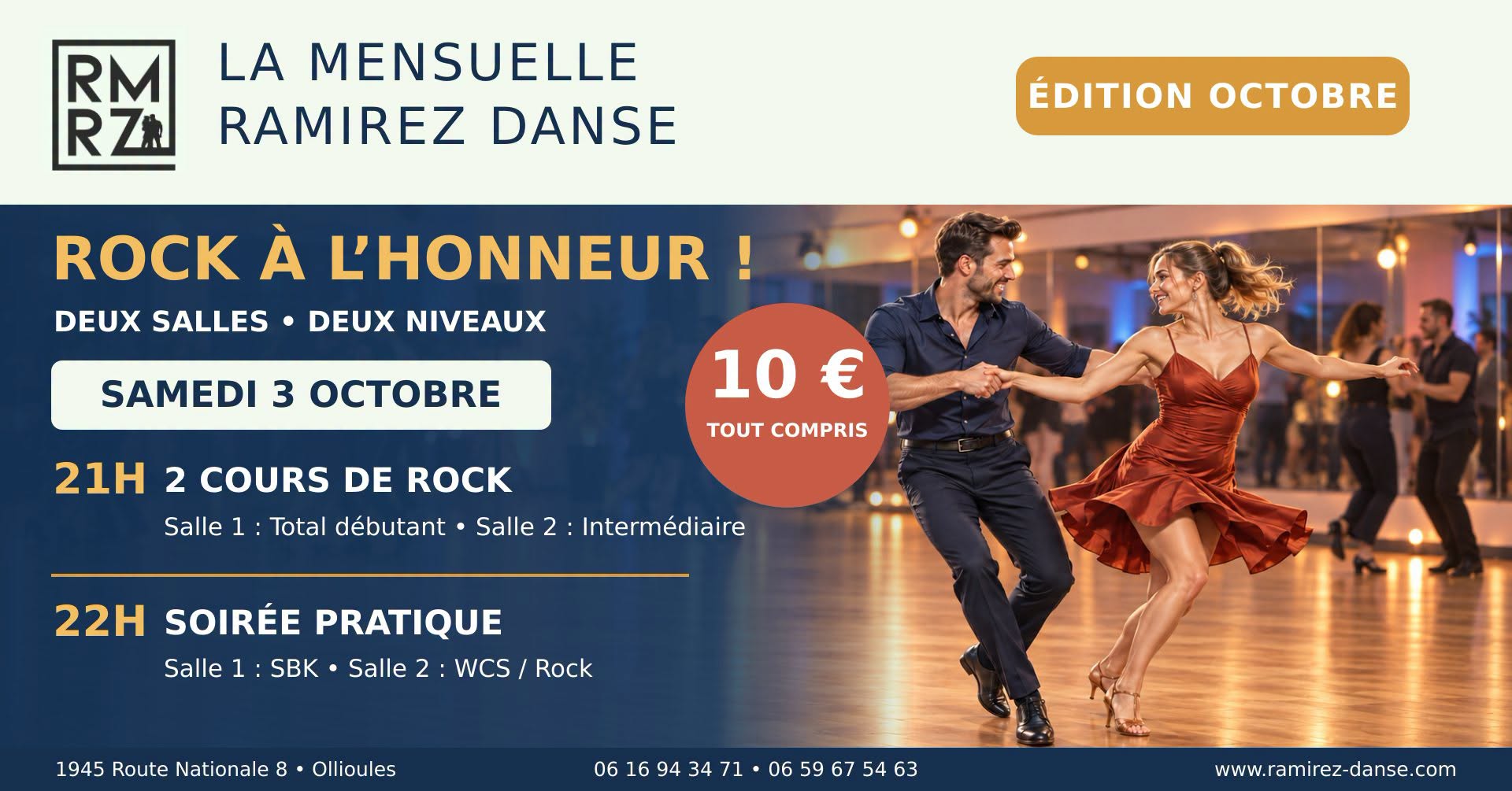 La Mensuelle Ramirez Danse avec cours de Rock — SAT 3 OCT